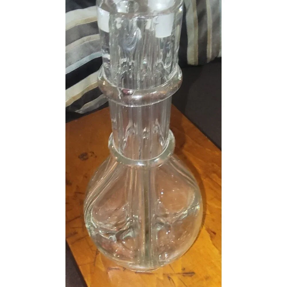 Vintage Hand Blown Glass 4-Chamber Decanter Cruet Liqueurs Made n FRANCE 60s 70s